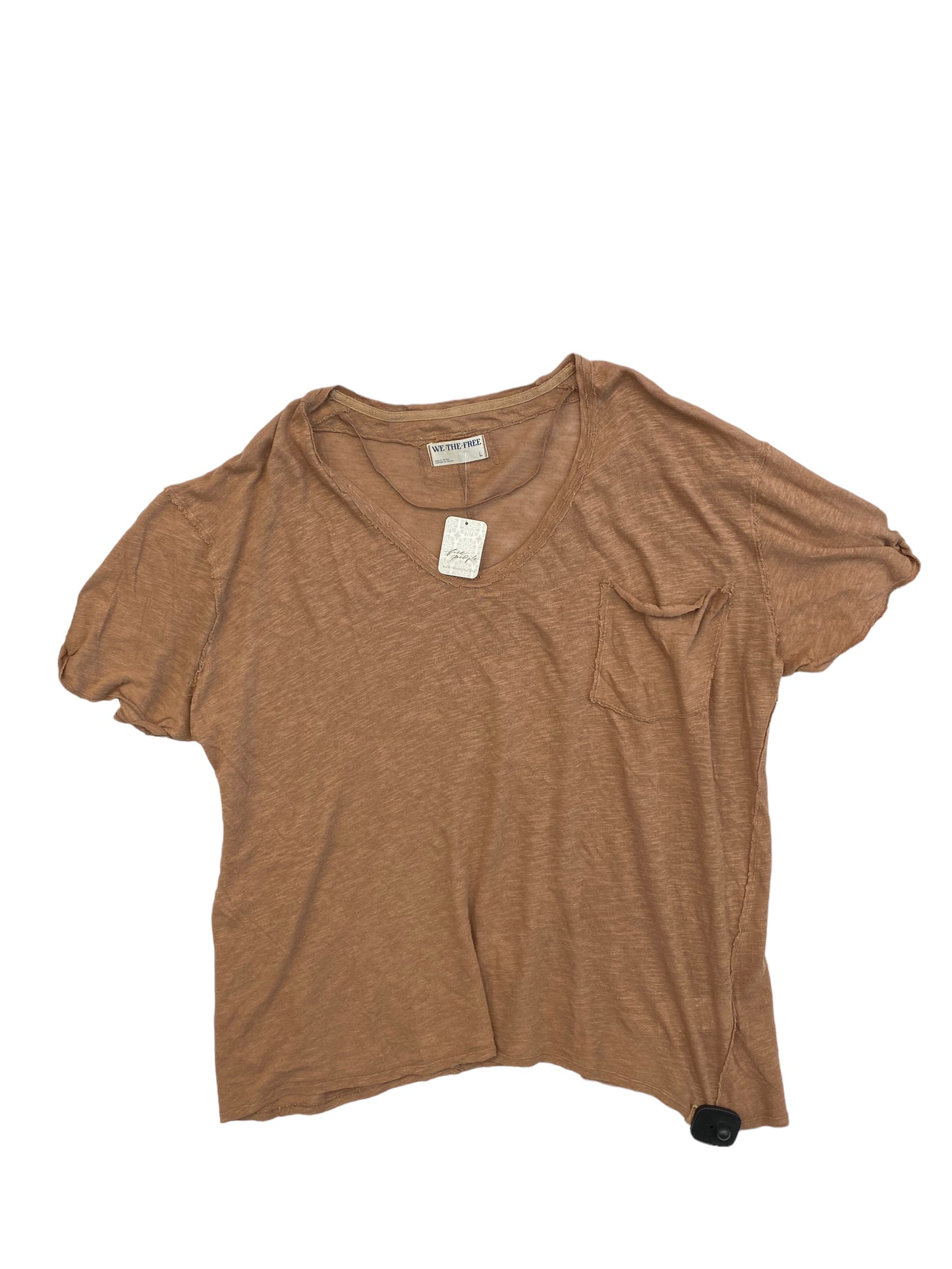Brown Top Short Sleeve We The Free, Size L