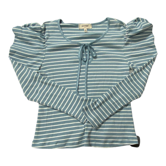 Striped Pattern Top Long Sleeve Porridge, Size Xl