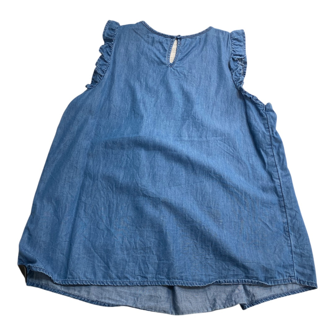 Top Sleeveless By Maurices In Blue Denim, Size: S