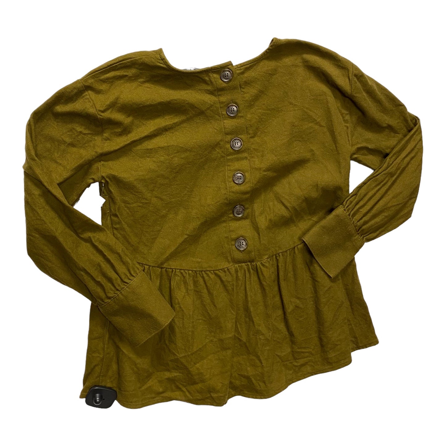 Top Long Sleeve By Madewell In Green, Size: S