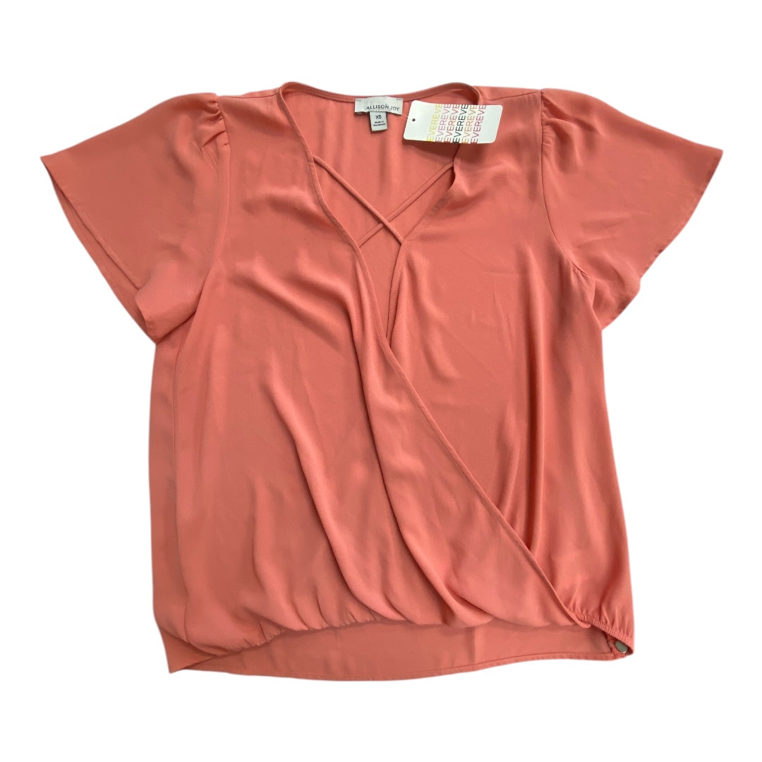 Top Short Sleeve By Allison Joy In Coral, Size: Xs