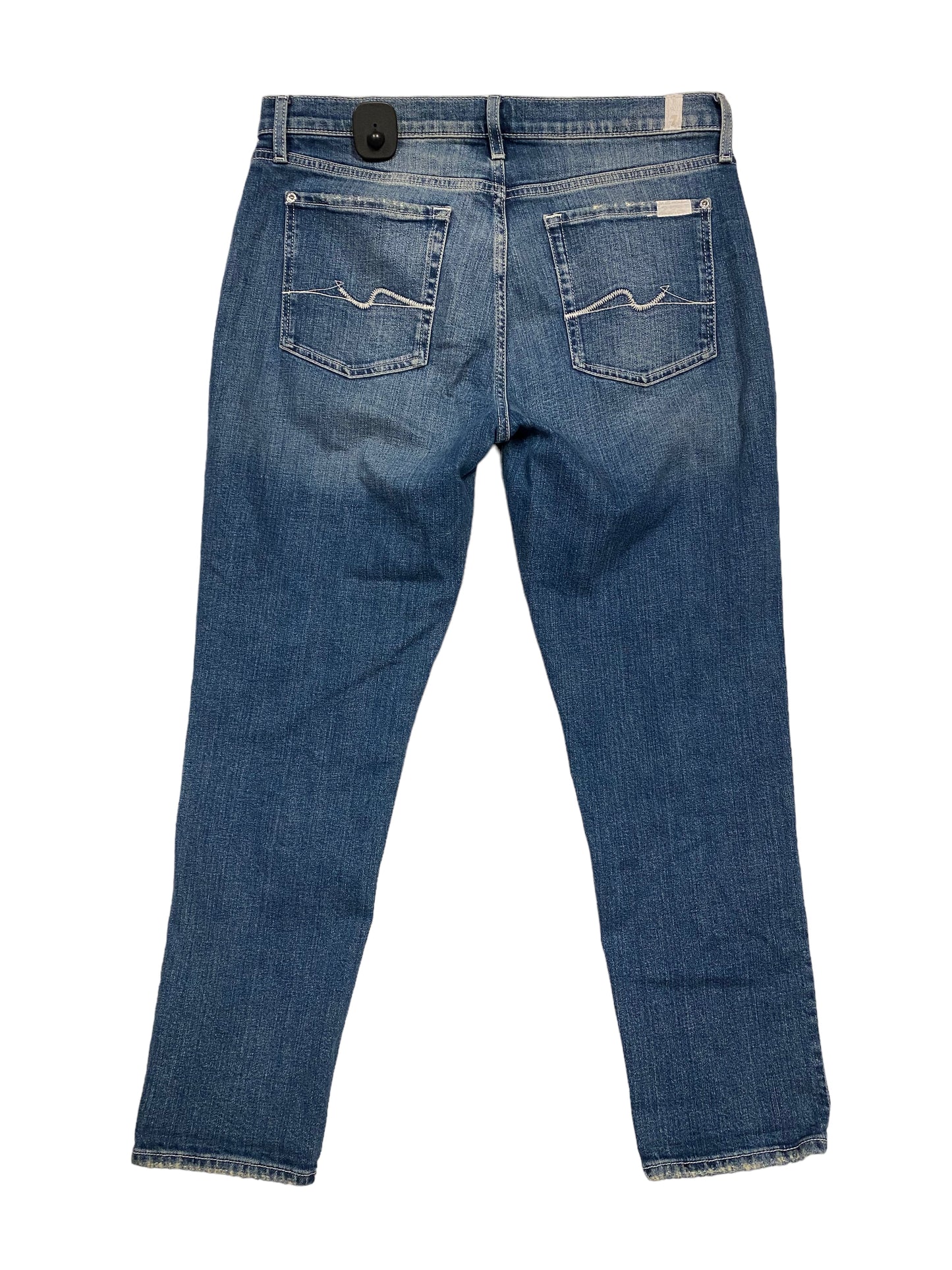 Jeans Straight By 7 For All Mankind In Blue Denim, Size: 10