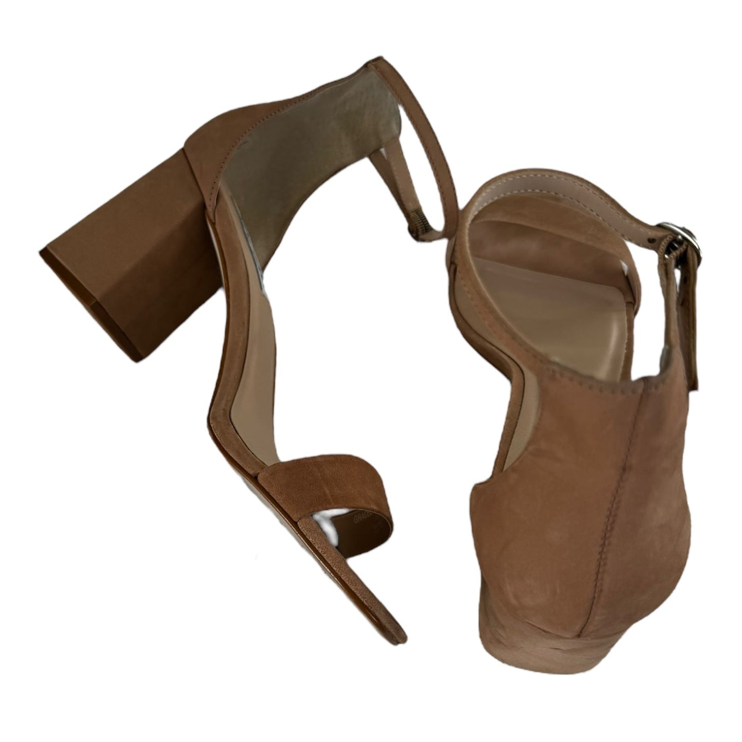 Sandals Heels Block By Steve Madden In Tan, Size: 9.5