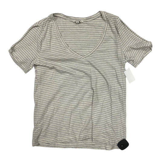 Top Short Sleeve Basic By Lucky Brand In Striped Pattern, Size: M