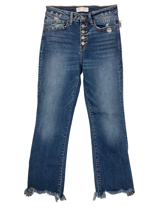 Jeans Straight By Vervet In Blue Denim, Size: 4