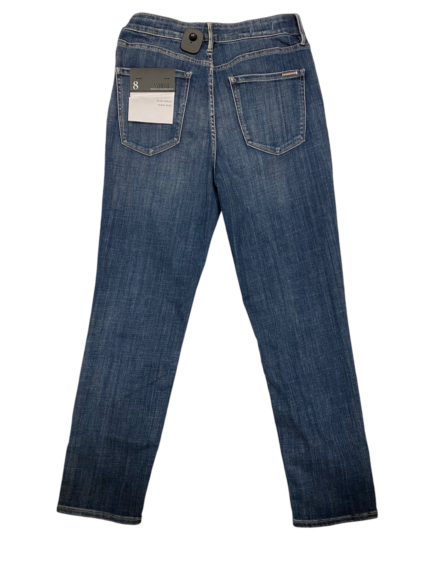 Jeans Straight By White House Black Market In Blue Denim, Size: 8