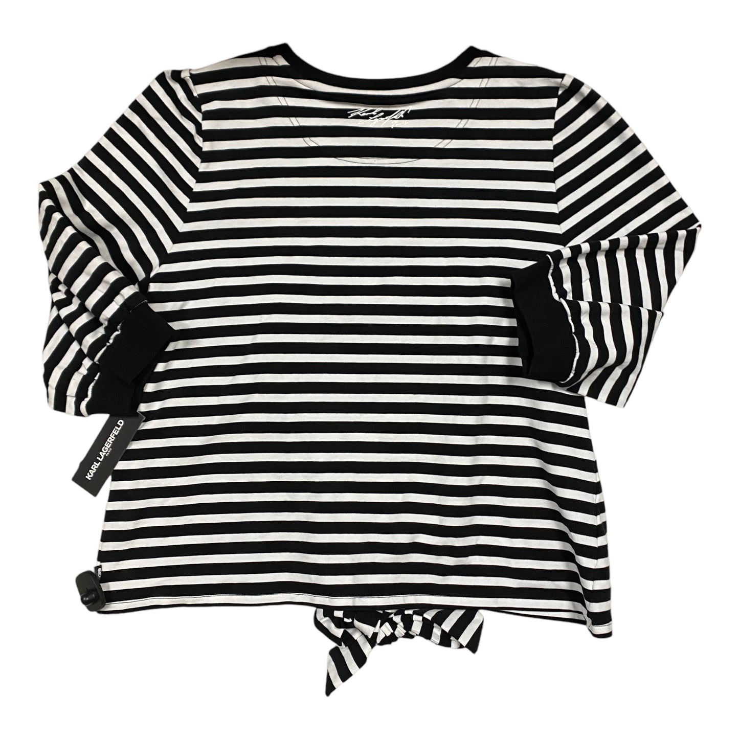 Top Long Sleeve By Karl Lagerfeld In Striped Pattern, Size: Xl