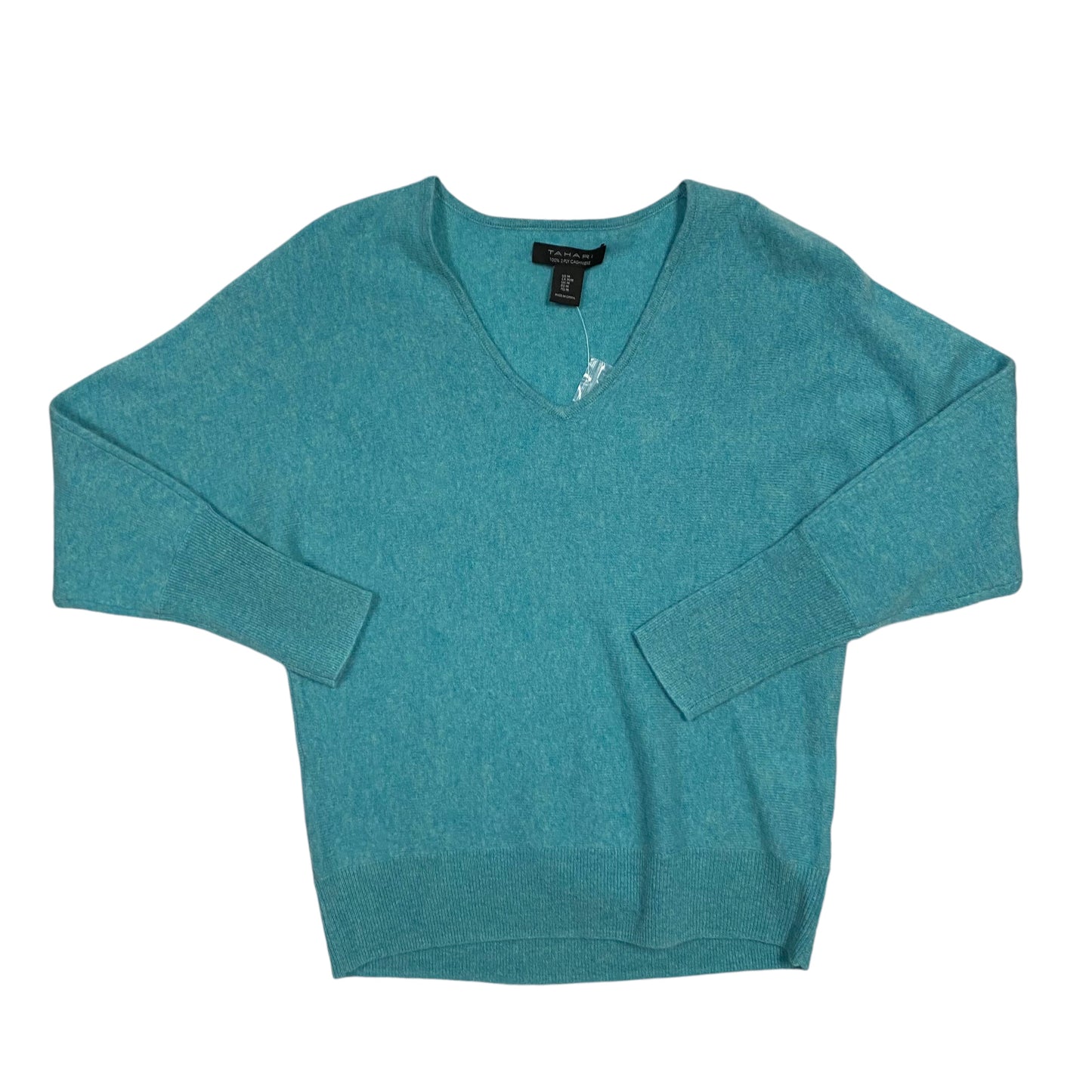 Sweater Cashmere By Tahari By Arthur Levine In Teal, Size: M