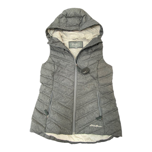 Vest Puffer & Quilted By Eddie Bauer In Grey, Size: S