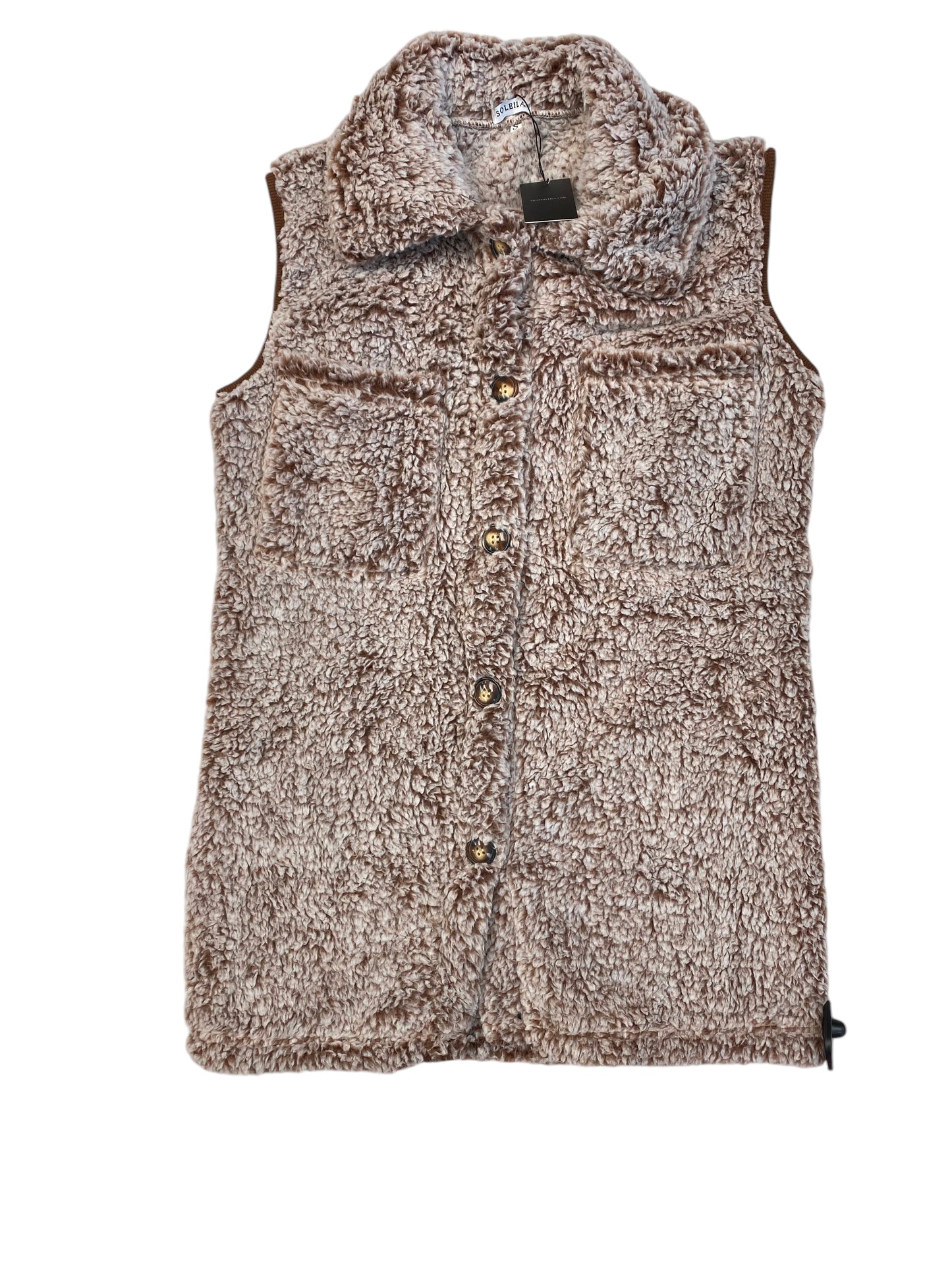 Vest Faux Fur & Sherpa By SOLEILA In Brown, Size: S