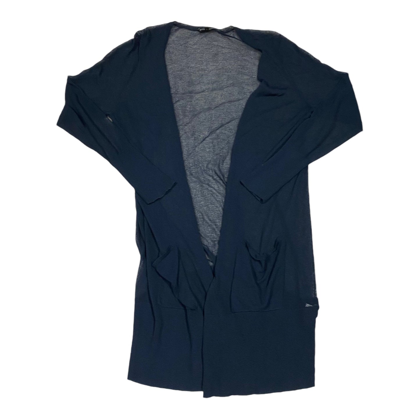 Sweater Cardigan By Eileen Fisher In Navy, Size: L