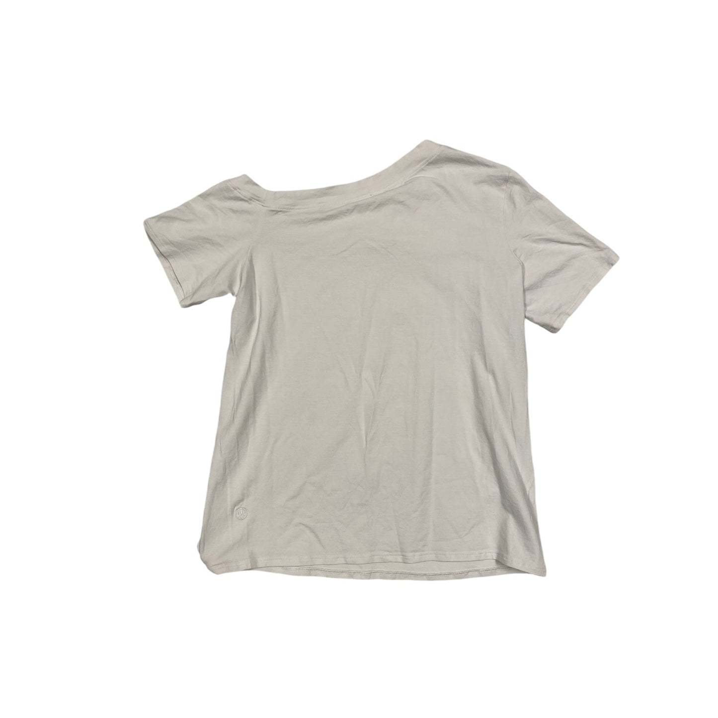 Athletic Top Short Sleeve By Lululemon In White, Size: M