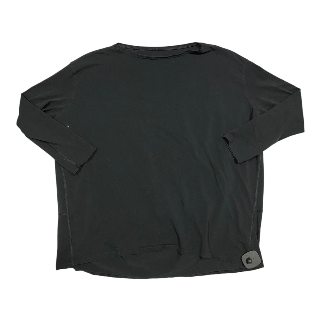 Athletic Top Long Sleeve Crewneck By Lululemon In Black, Size: 10