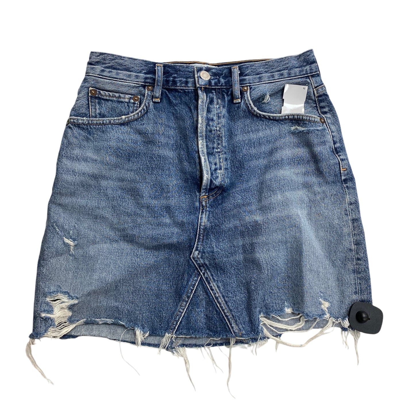 Skirt Mini & Short By Agolde In Blue Denim, Size: 2