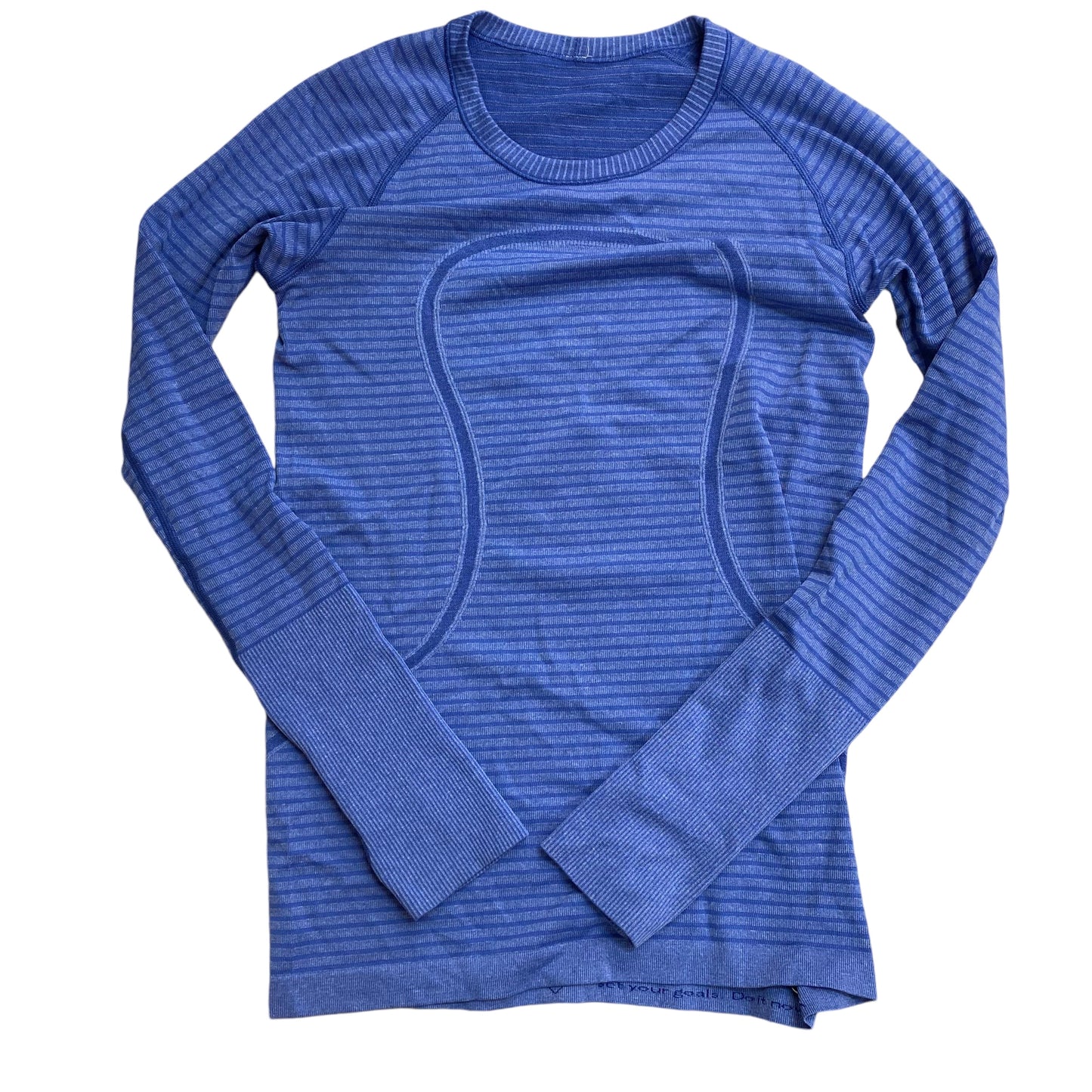 Athletic Top Long Sleeve Crewneck By Lululemon In Blue, Size: 8