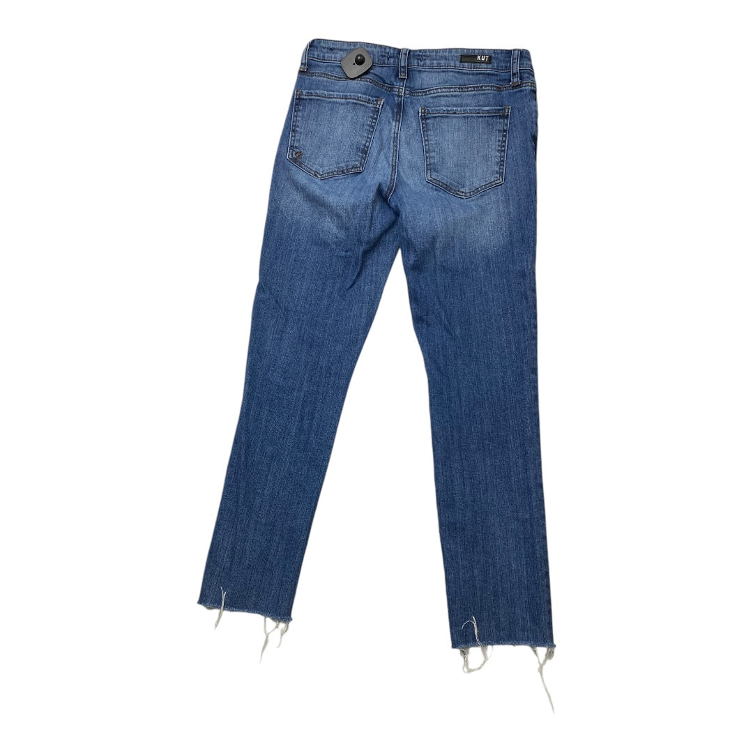 Jeans Straight By Kut In Blue Denim, Size: 4