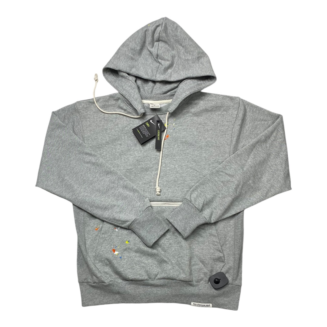 Athletic Sweatshirt Hoodie By Nike In Grey, Size: S