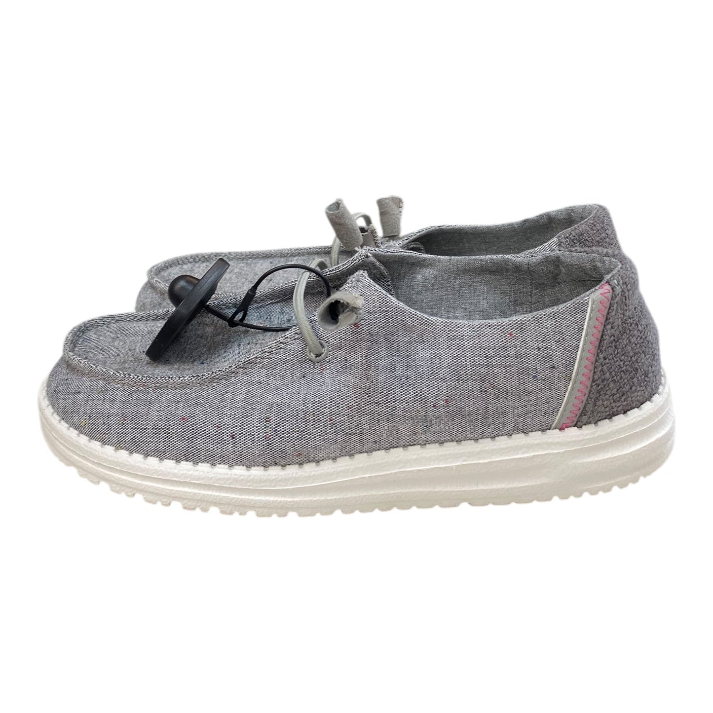 Shoes Flats By Hey Dude In Grey, Size: 8