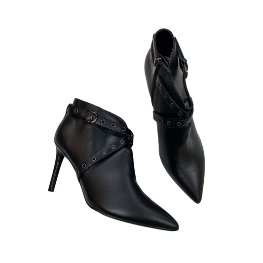 Boots Ankle Heels By Nine West In Black, Size: 9