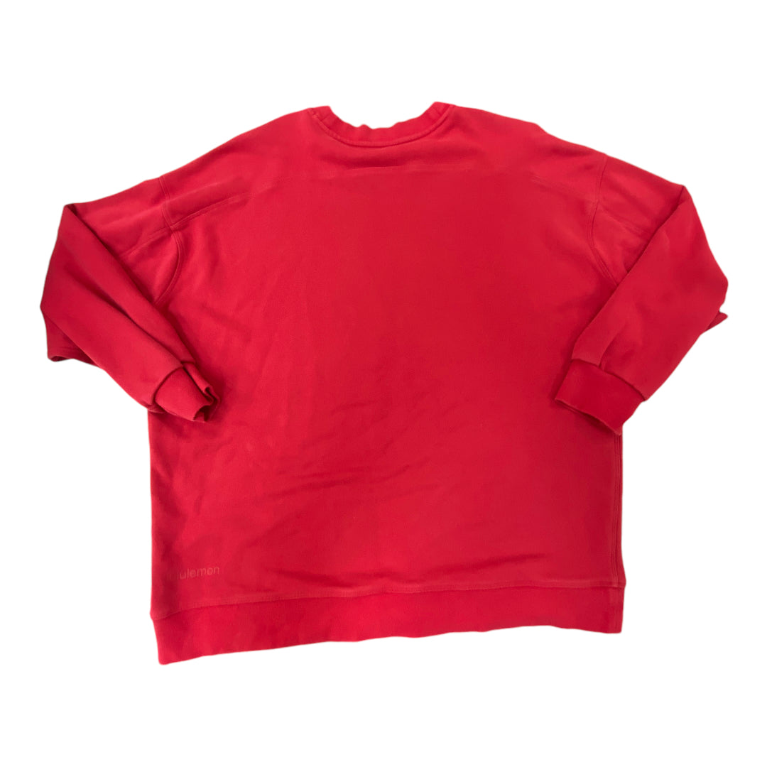 Athletic Sweatshirt Crewneck By Lululemon In Red, Size: 12