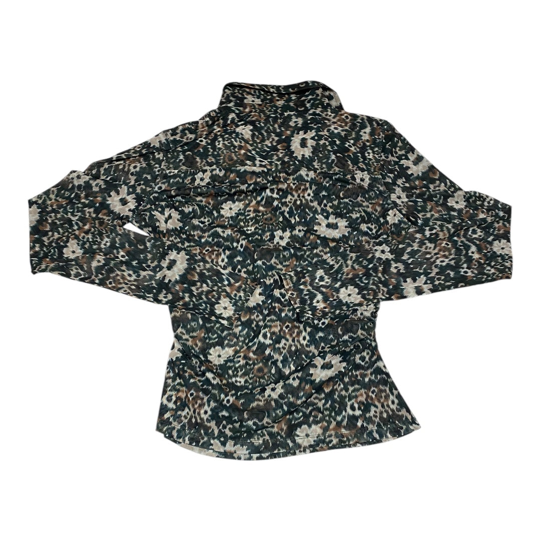 Top Long Sleeve By Madewell In Camouflage Print, Size: L