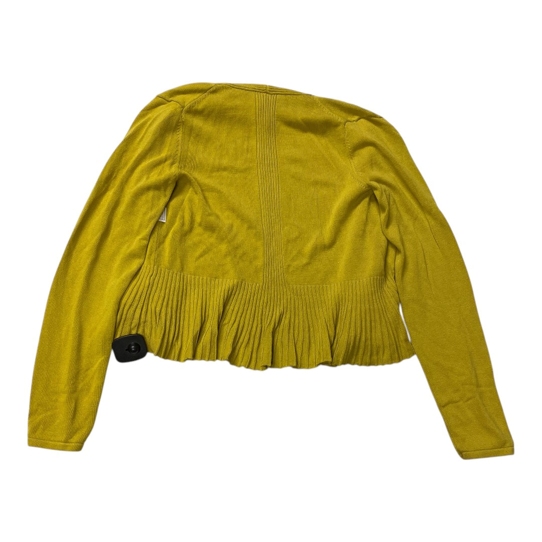 Sweater Cardigan By Anthropologie In Chartreuse, Size: S