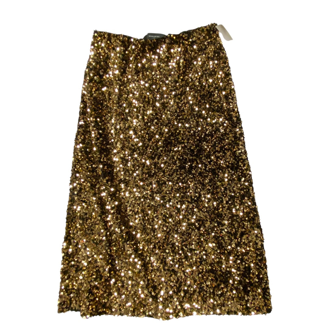 Skirt Maxi By Banana Republic In Gold, Size: M