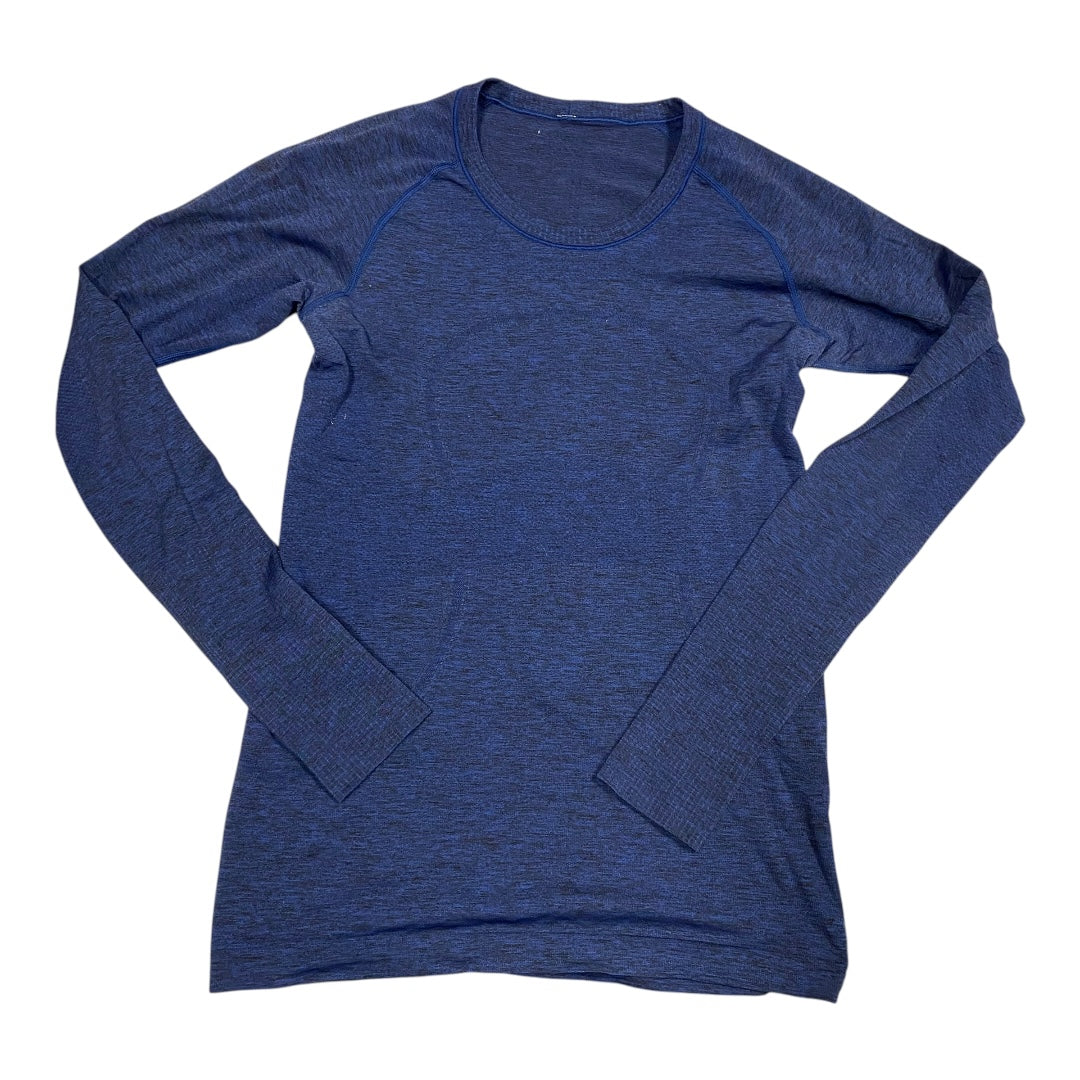 Athletic Top Long Sleeve Crewneck By Lululemon In Navy, Size: 8