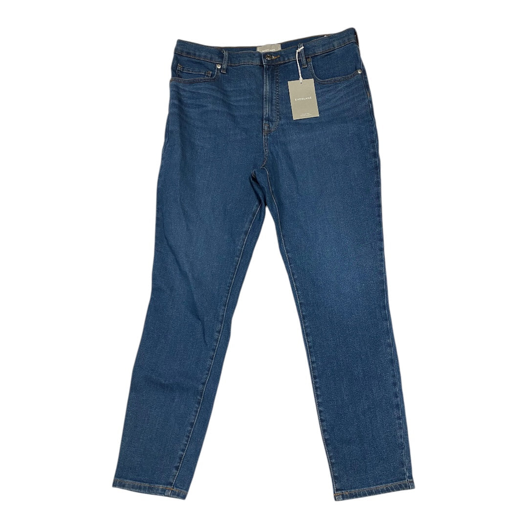 Jeans Flared By Everlane In Blue Denim, Size: 16