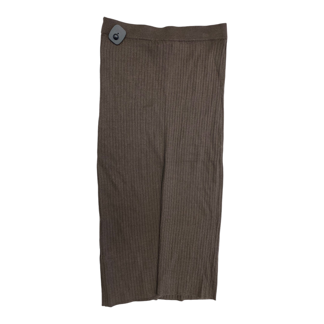 Skirt Midi By Max Studio In Brown, Size: M