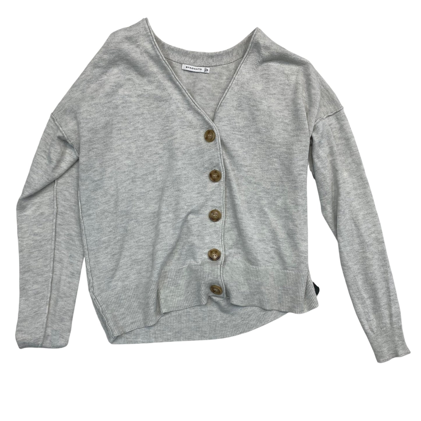 Sweater Cardigan By Staccato In Grey, Size: S