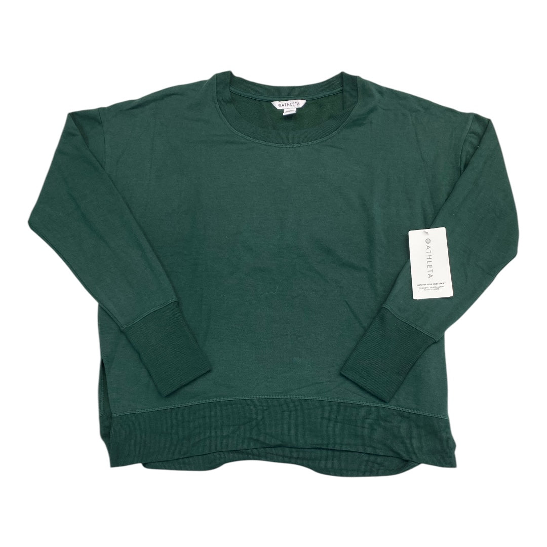 Athletic Top Long Sleeve Crewneck By Athleta In Green, Size: M