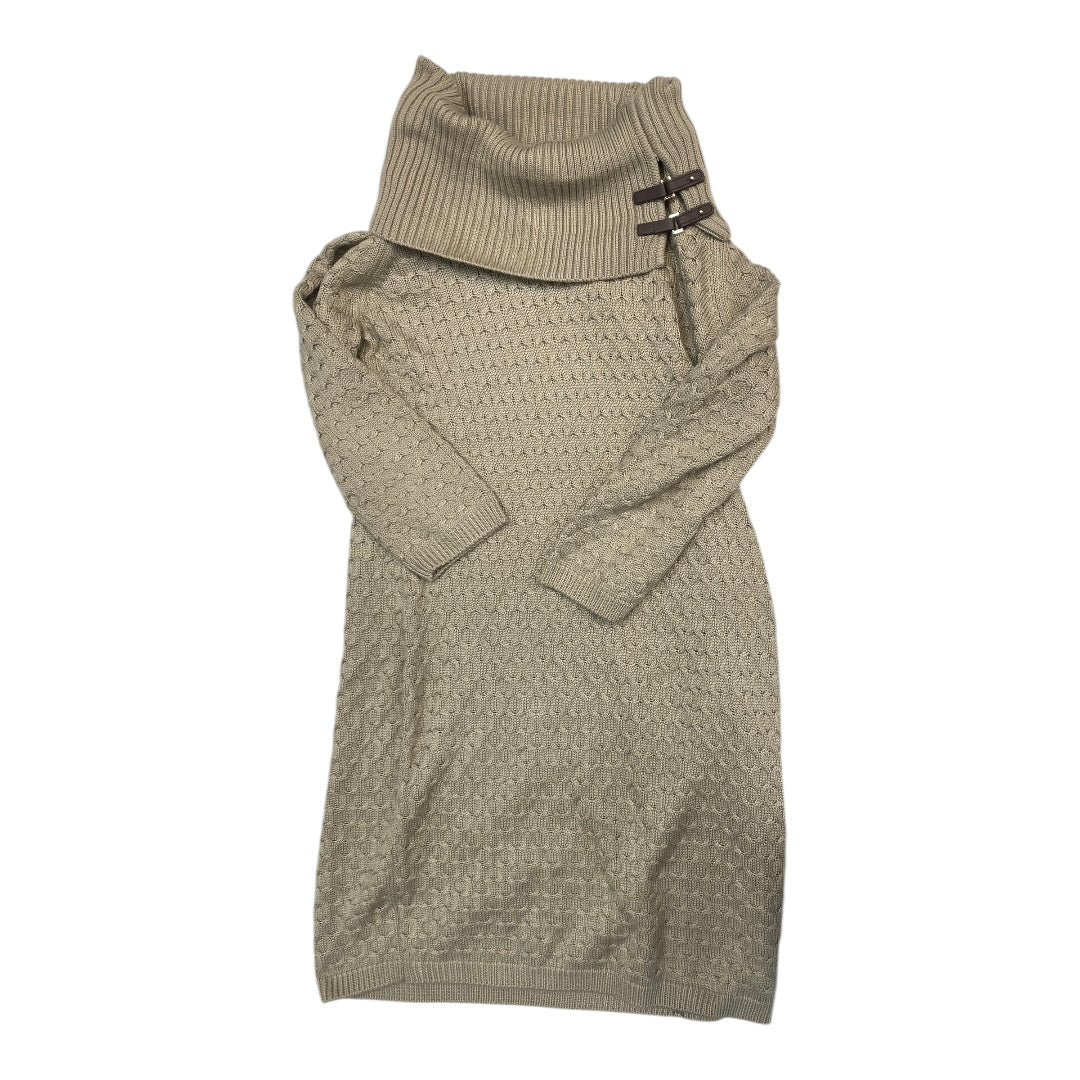 Dress Sweater By Calvin Klein In Taupe, Size: Xl