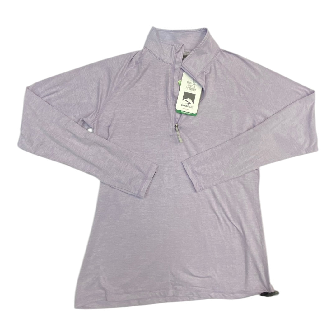 Athletic Top Long Sleeve Collar By Cmc In Purple, Size: M