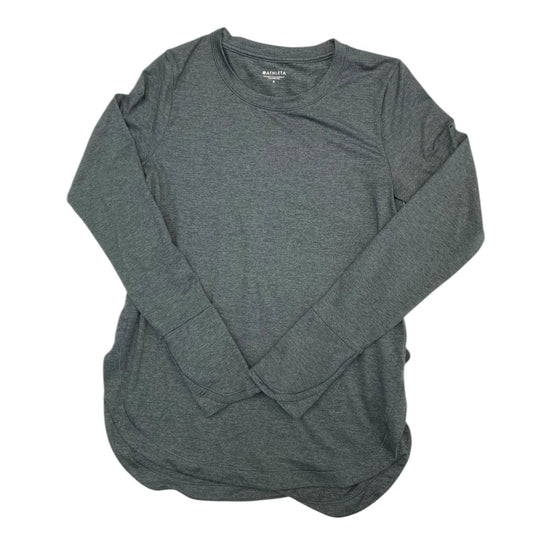 Athletic Top Long Sleeve Crewneck By Athleta In Grey, Size: S