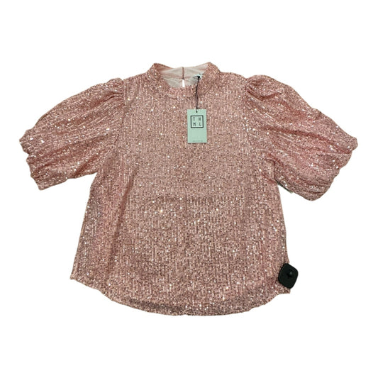 Top Short Sleeve By Thml In Pink, Size: M