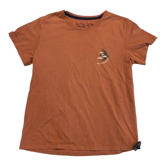 Athletic Top Short Sleeve By Patagonia In Orange, Size: L