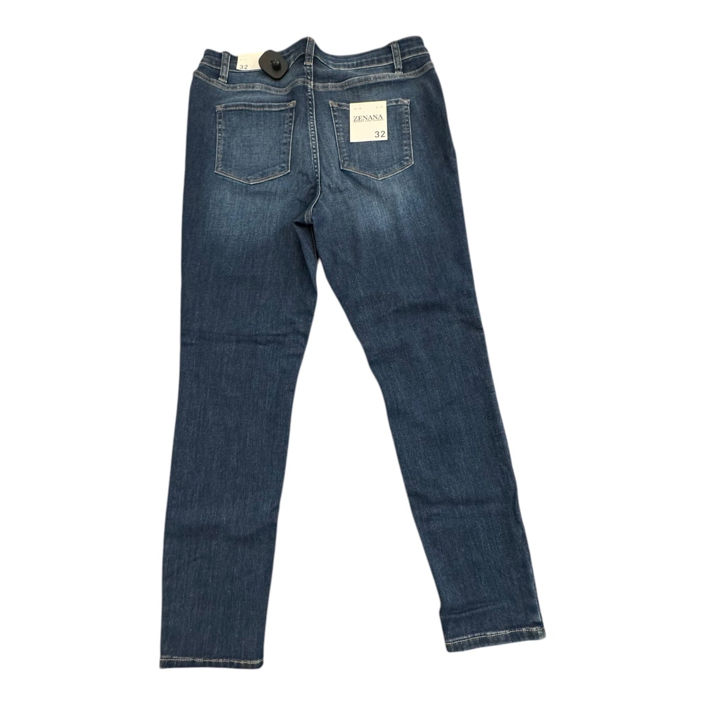 Jeans Straight By Zenana Outfitters In Blue Denim, Size: 14