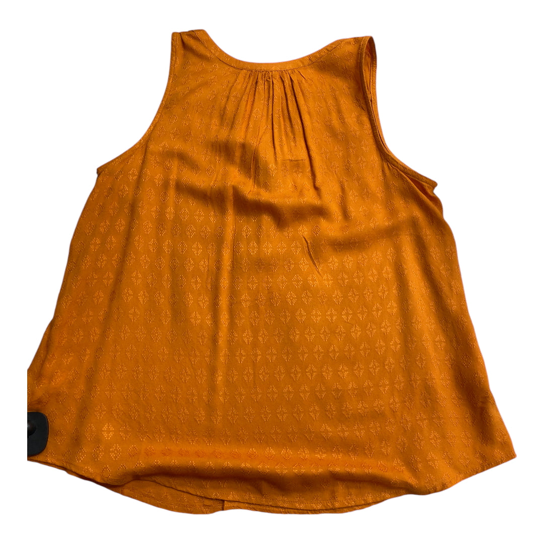 Top Sleeveless By Sonoma In Orange, Size: S