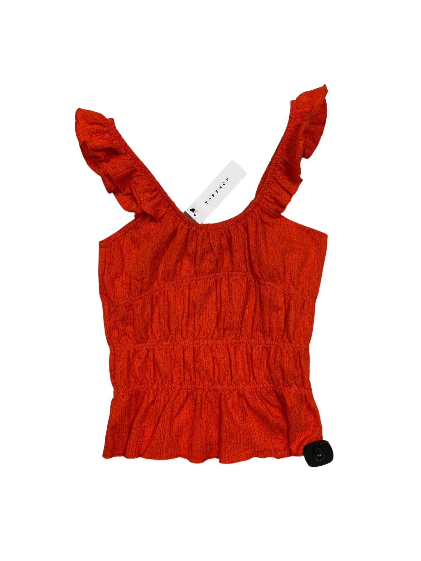 Orange Top Sleeveless Top Shop, Size S