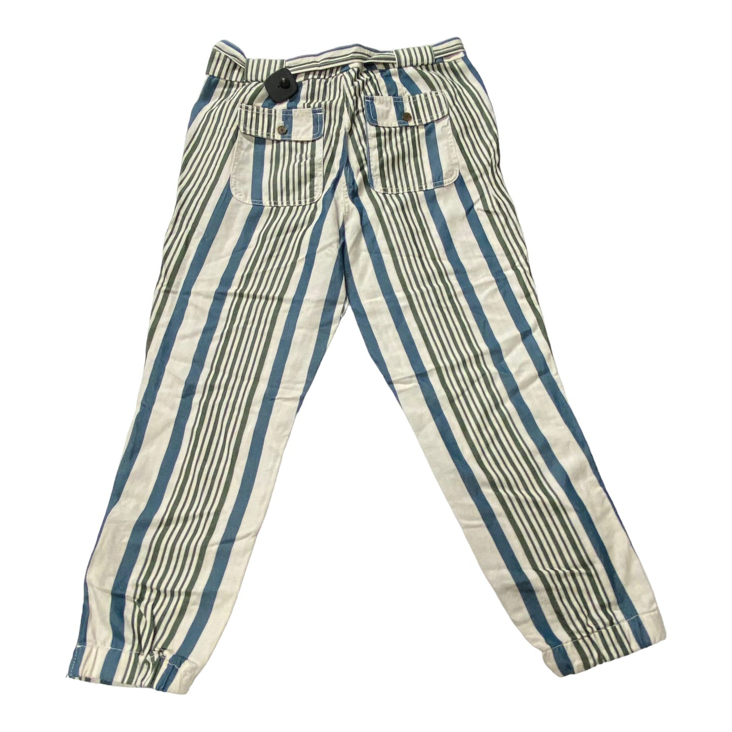 Striped Pattern Pants Cropped Loft, Size 8