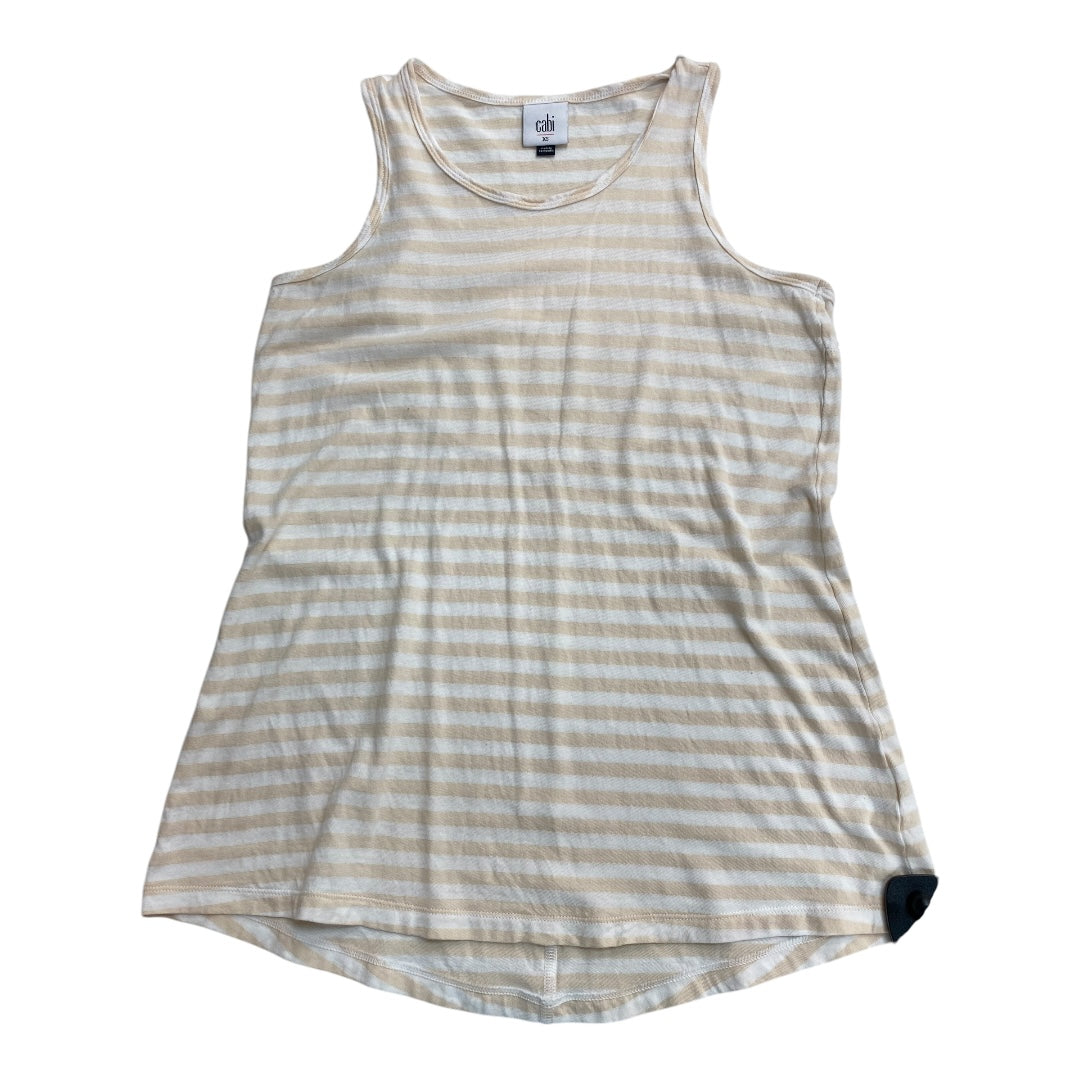 Top Sleeveless By Cabi In Striped Pattern, Size: Xs