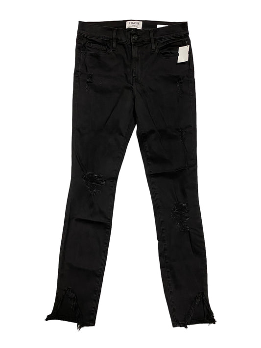 Jeans Skinny By Frame In Black, Size: 8