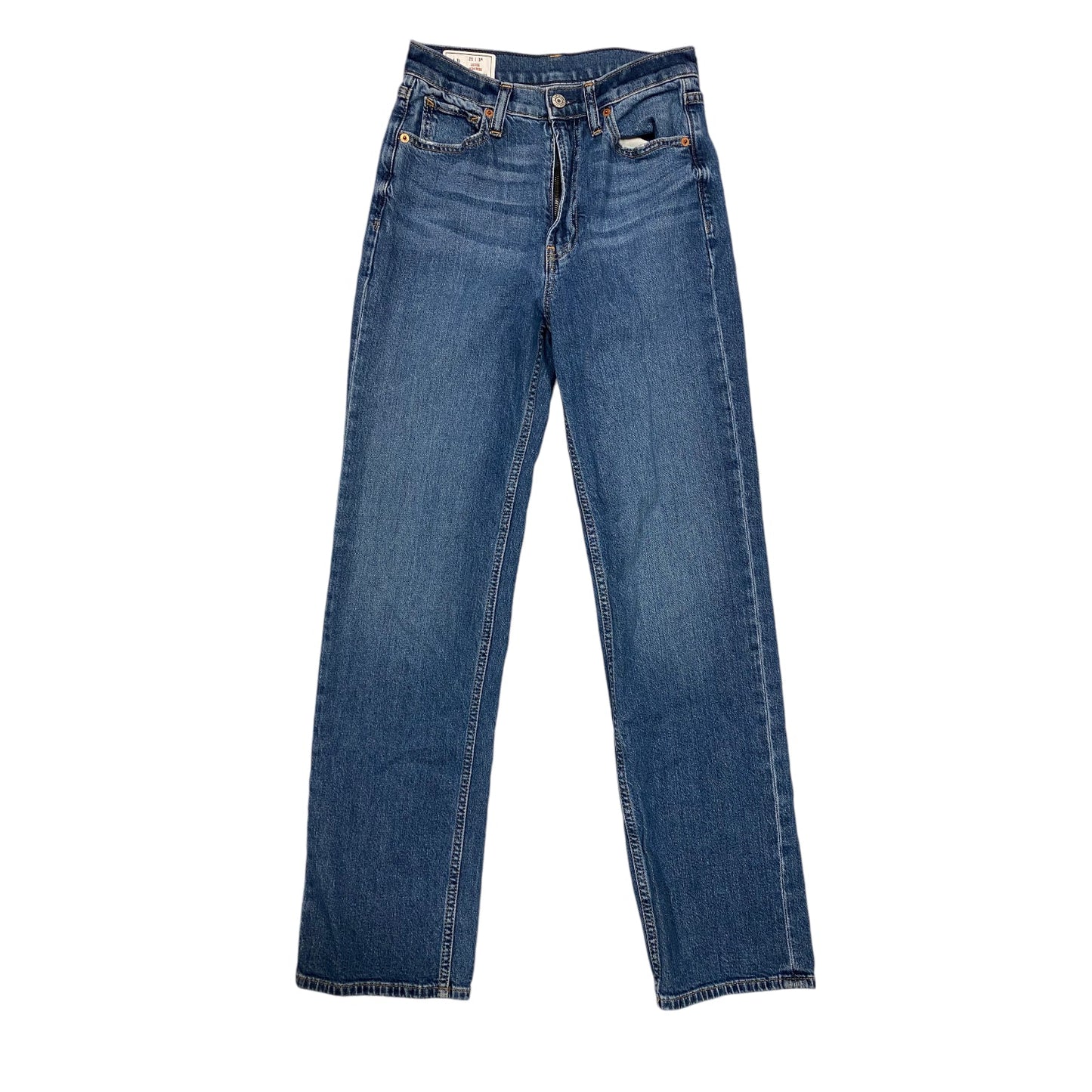 Jeans Straight By Gap In Blue Denim, Size: 0