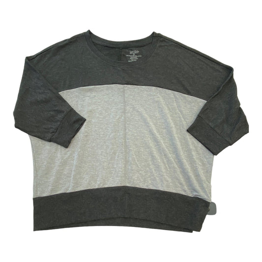 Athletic Top Short Sleeve By Elie Tahari In Black & Grey, Size: Xl