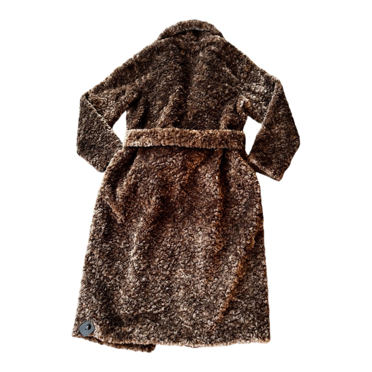 Coat Faux Fur & Sherpa By Express In Brown, Size: S