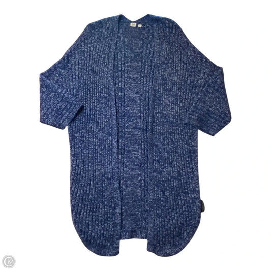 Sweater Cardigan By Gap In Blue, Size: L