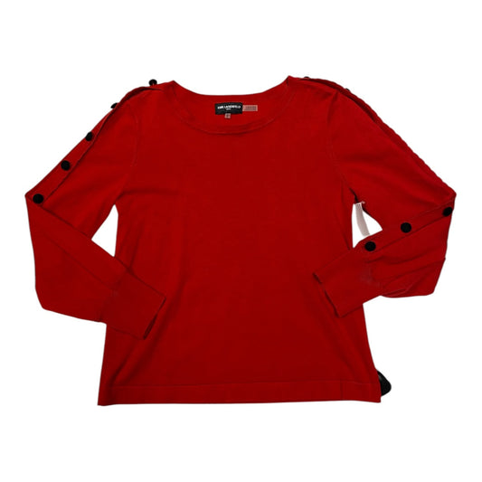 Sweater Designer By Karl Lagerfeld In Red, Size: M