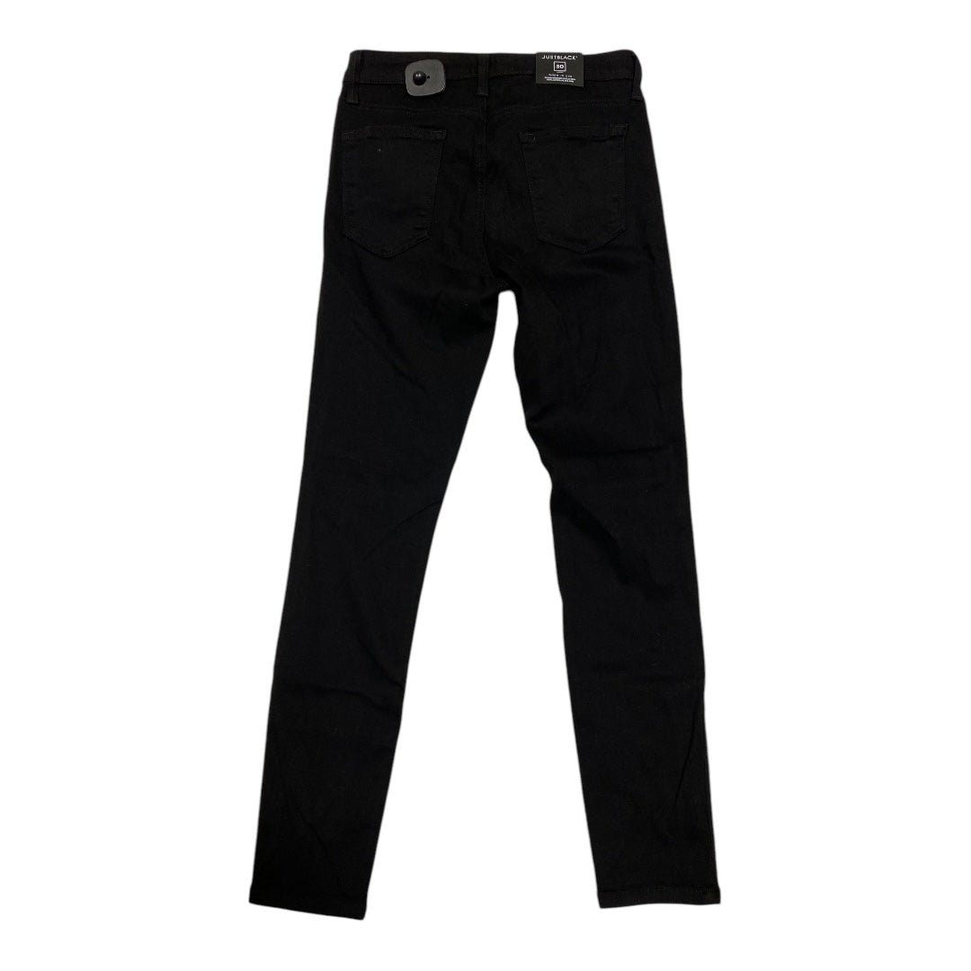 Jeans Skinny By Just Black In Black Denim, Size: 10