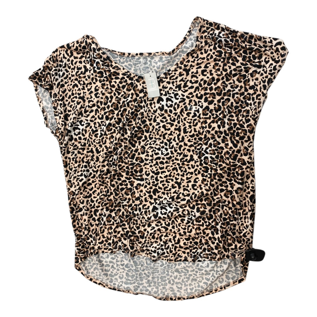 Top Short Sleeve By Maurices In Animal Print, Size: 1x